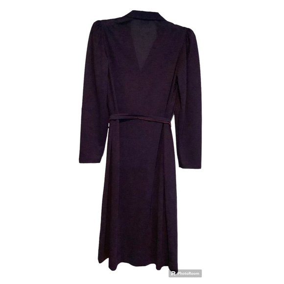 Vintage 70s Clothing Lady Laura dress by Toni Todd Blue Red Pinstripe - Picture 2 of 6